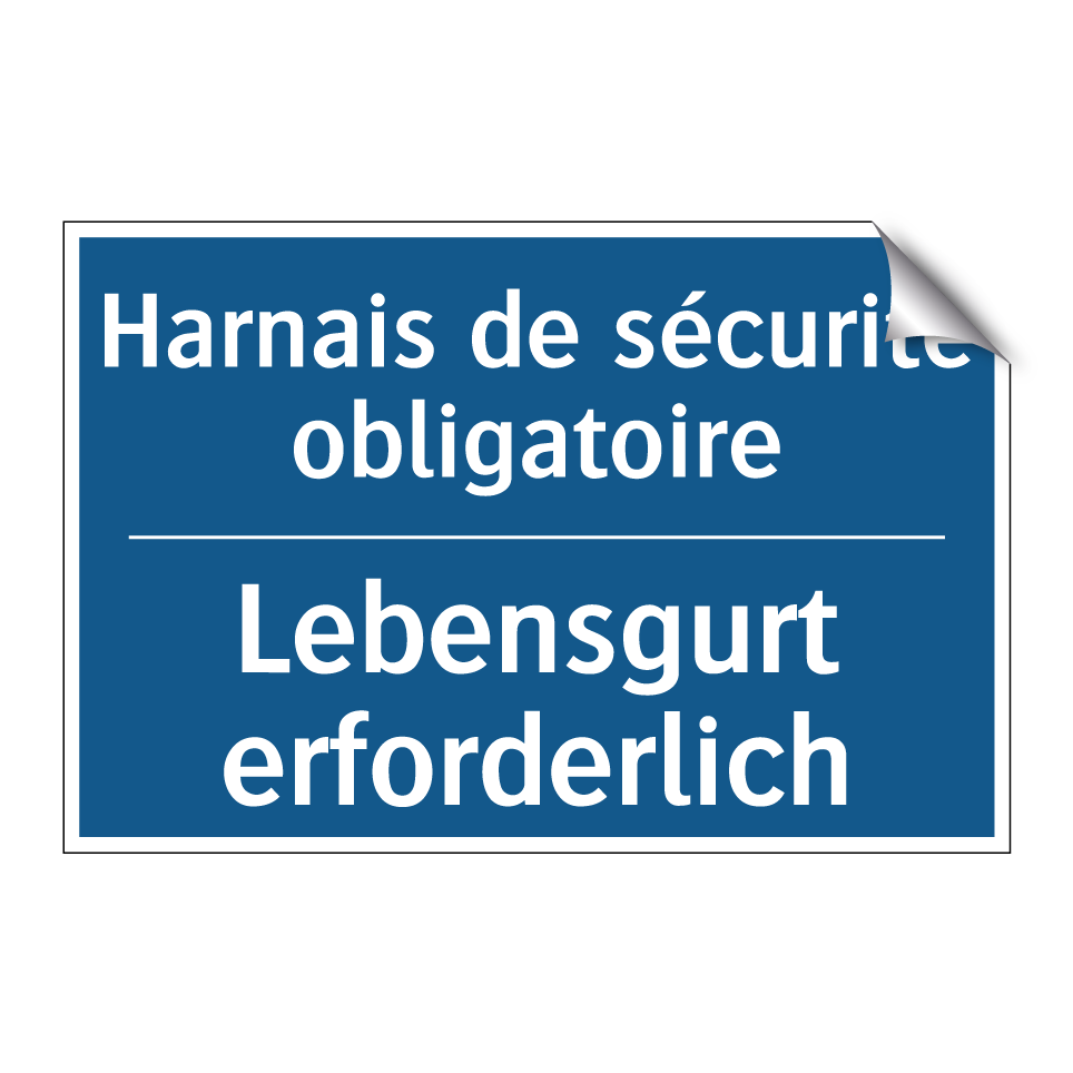 Lebensgurt erforderlich - Harnais de sécurité obligatoire /.../