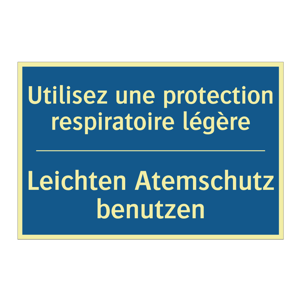 Leichten Atemschutz benutzen - Utilisez une protection respiratoire  /.../