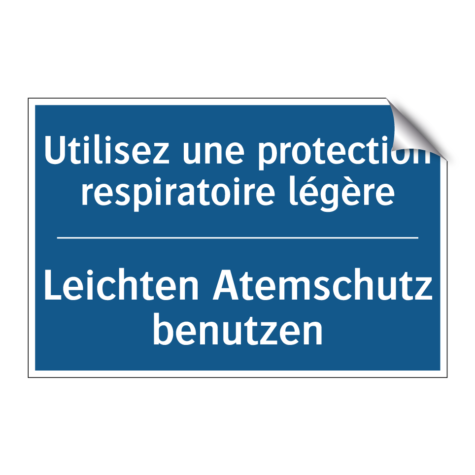 Leichten Atemschutz benutzen - Utilisez une protection respiratoire  /.../