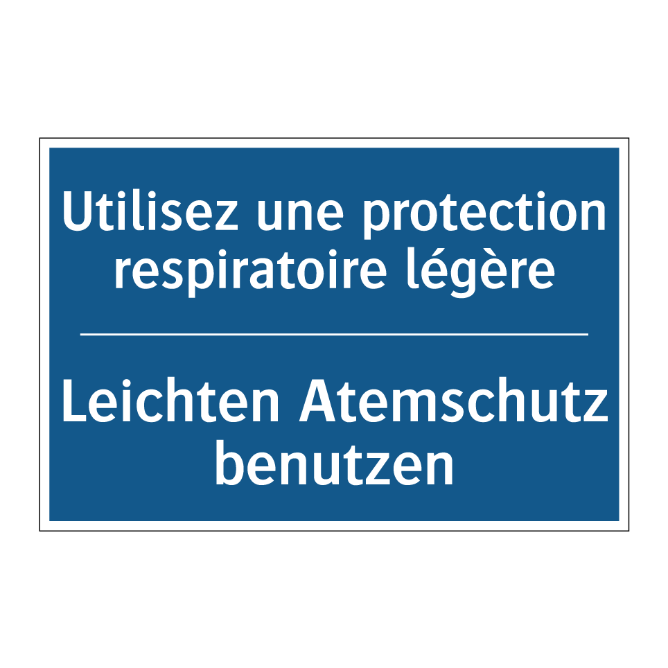 Leichten Atemschutz benutzen - Utilisez une protection respiratoire  /.../