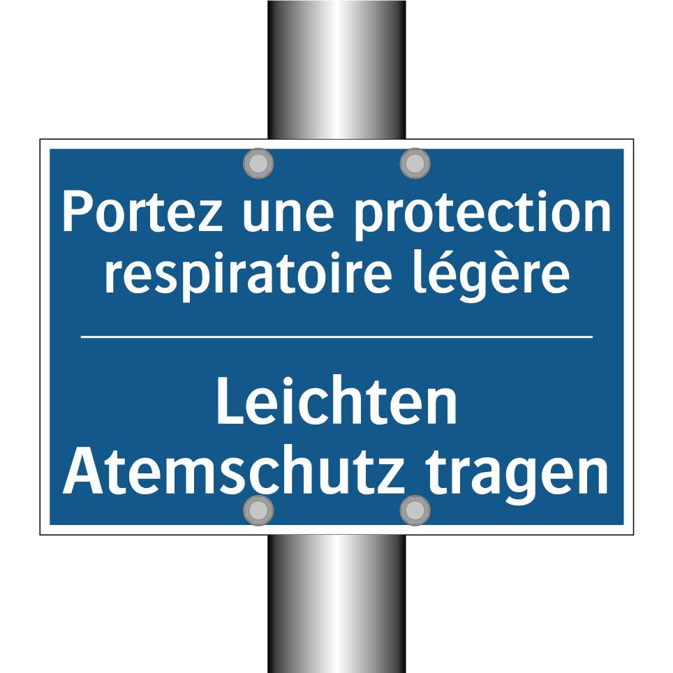 Leichten Atemschutz tragen - Portez une protection respiratoire  /.../
