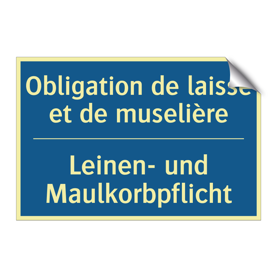 Leinen- und Maulkorbpflicht - Obligation de laisse et de muselière /.../