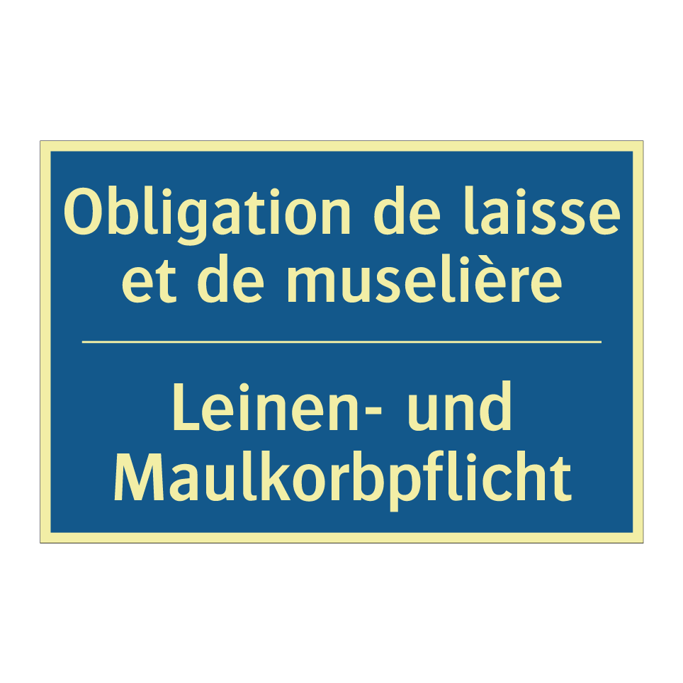 Leinen- und Maulkorbpflicht - Obligation de laisse et de muselière /.../