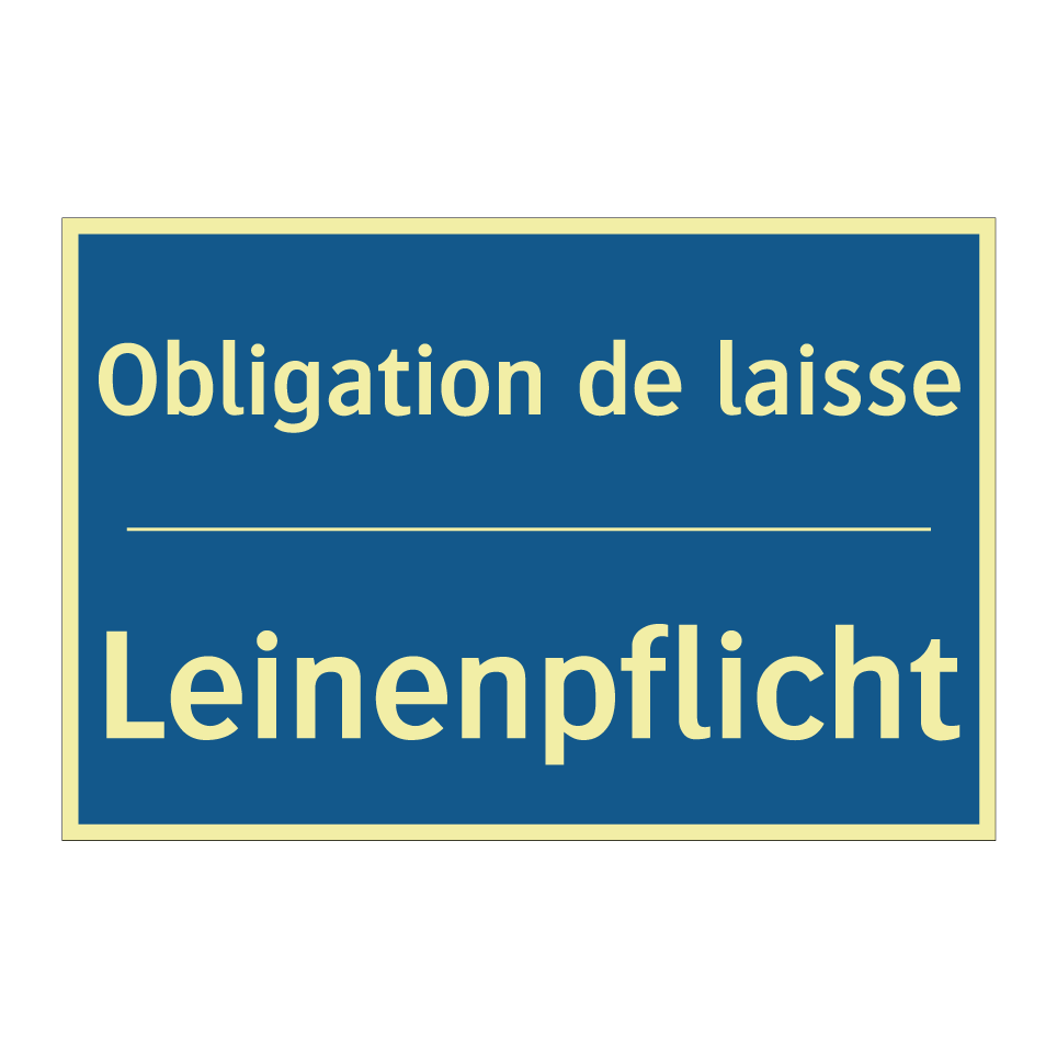 Leinenpflicht - Obligation de laisse