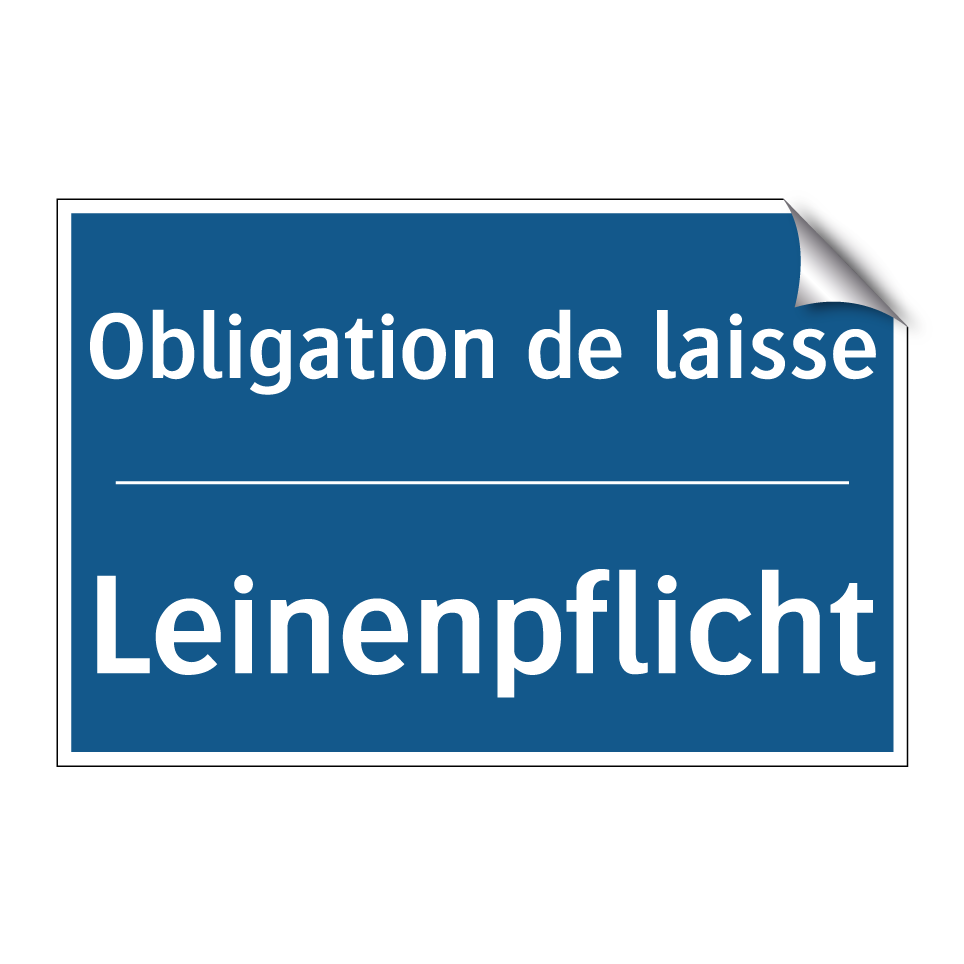 Leinenpflicht - Obligation de laisse