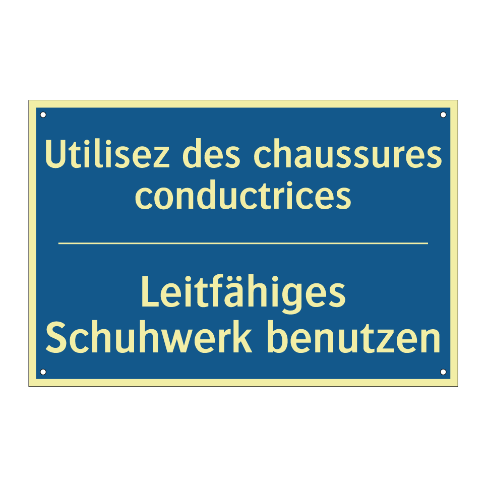 Leitfähiges Schuhwerk benutzen - Utilisez des chaussures conductrices /.../