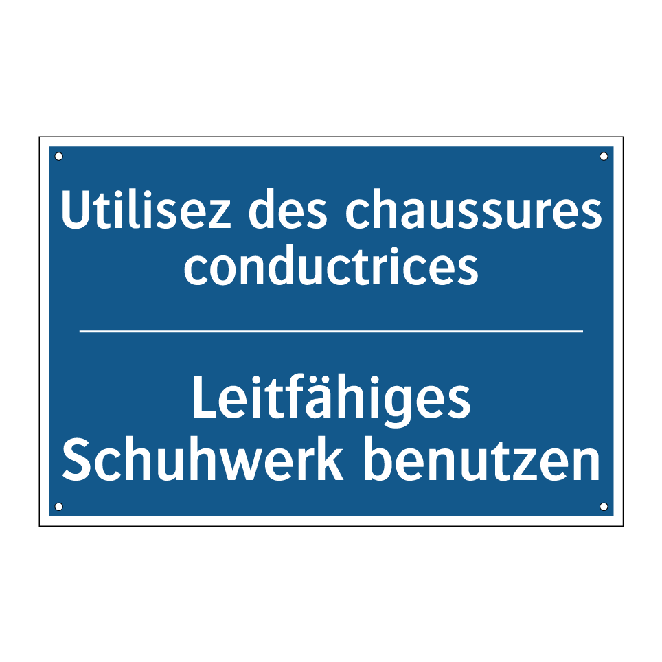 Leitfähiges Schuhwerk benutzen - Utilisez des chaussures conductrices /.../