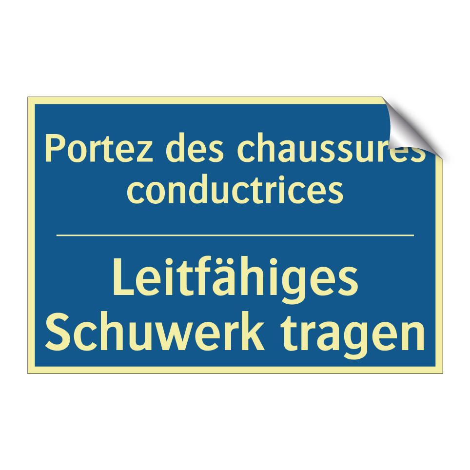 Leitfähiges Schuwerk tragen - Portez des chaussures conductrices /.../