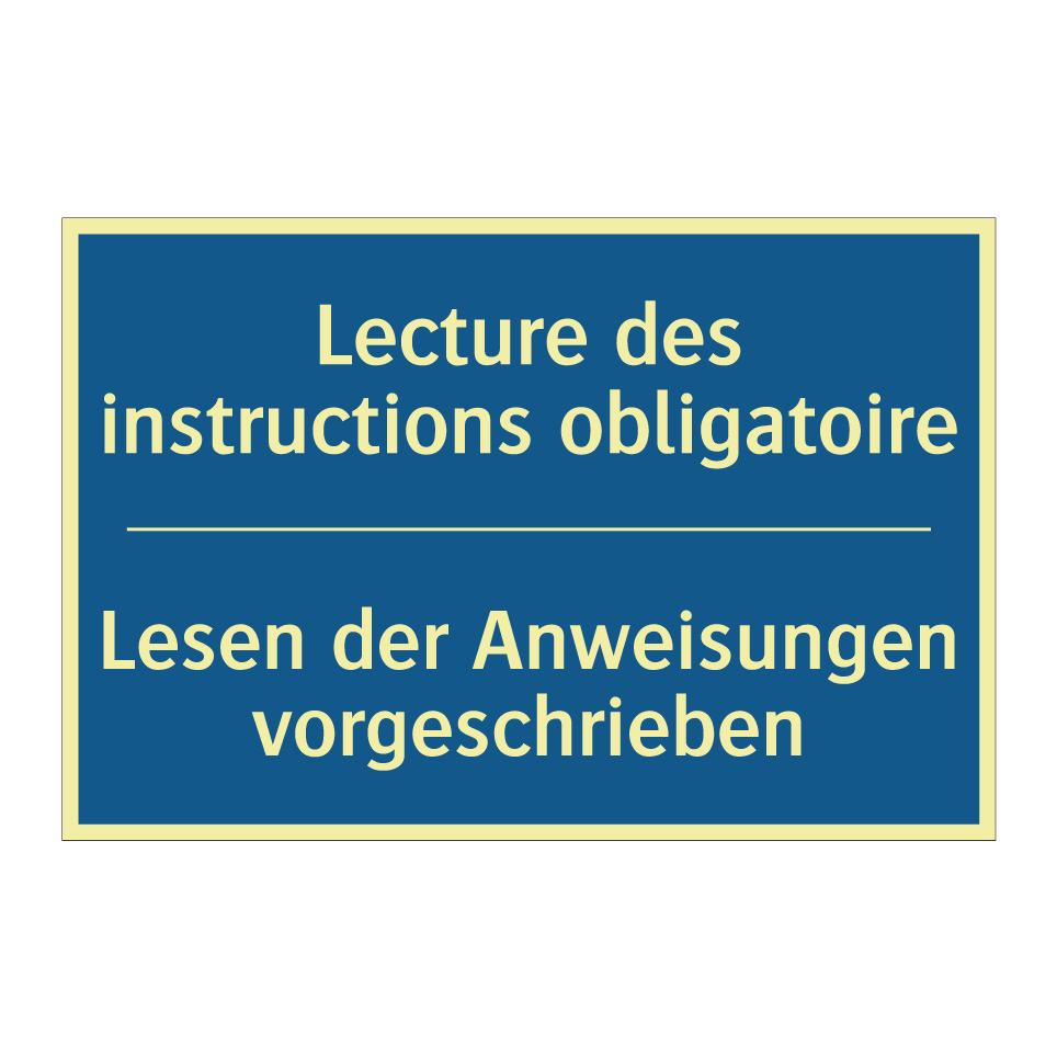 Lesen der Anweisungen vorgeschrieben /.../ - Lecture des instructions obligatoire /.../