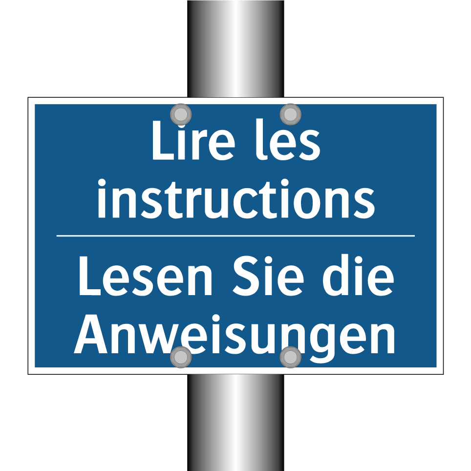 Lesen Sie die Anweisungen - Lire les instructions