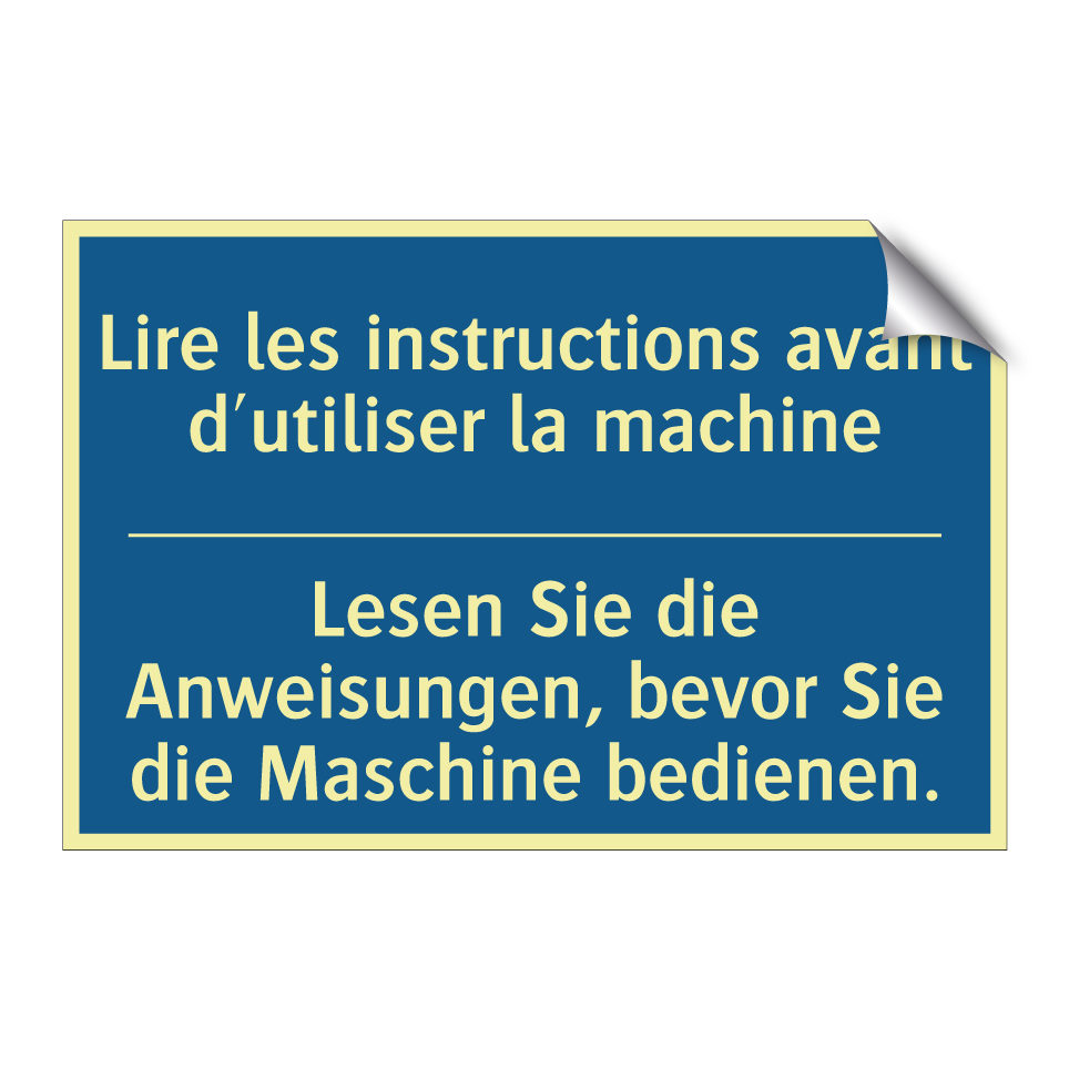 Lesen Sie die Anweisungen, bevor  /.../ - Lire les instructions avant d'utiliser  /.../