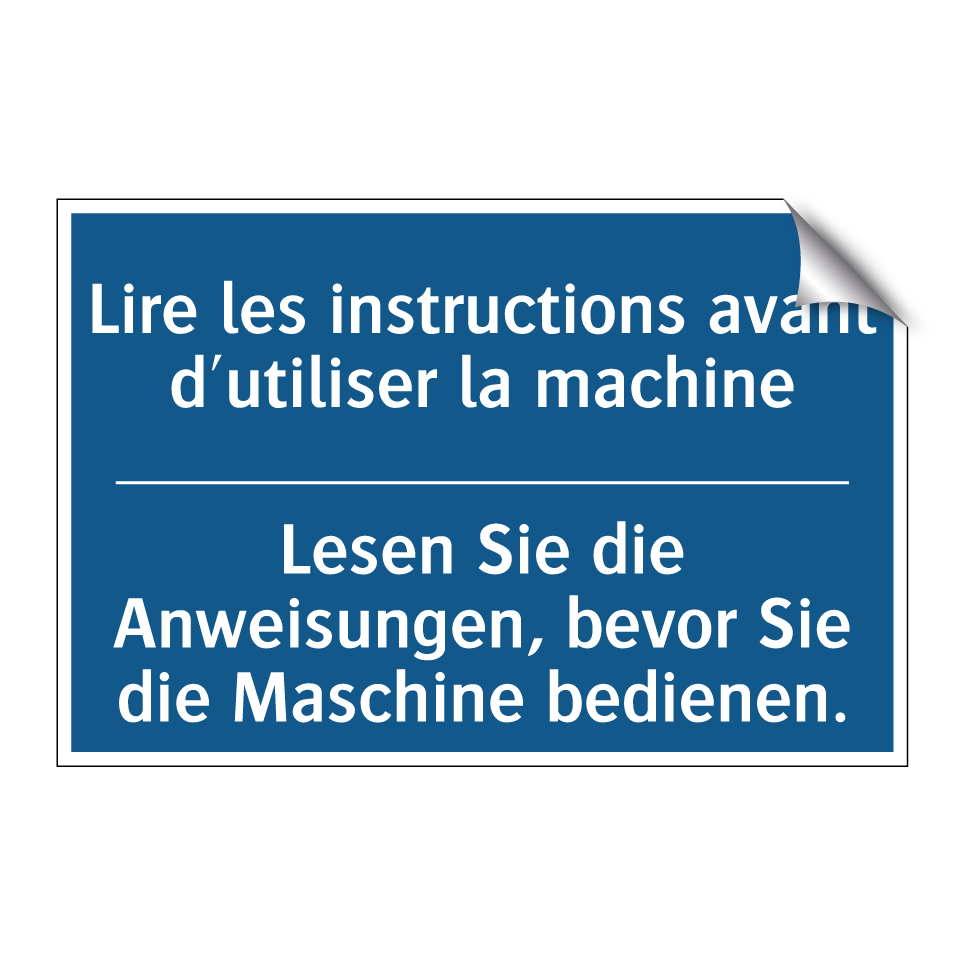 Lesen Sie die Anweisungen, bevor  /.../ - Lire les instructions avant d'utiliser  /.../