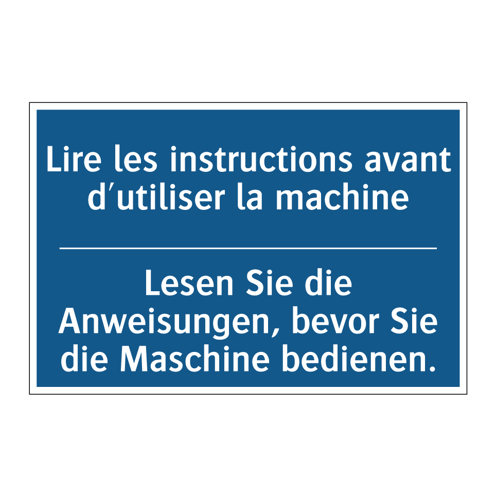 Lesen Sie die Anweisungen, bevor  /.../ - Lire les instructions avant d'utiliser  /.../