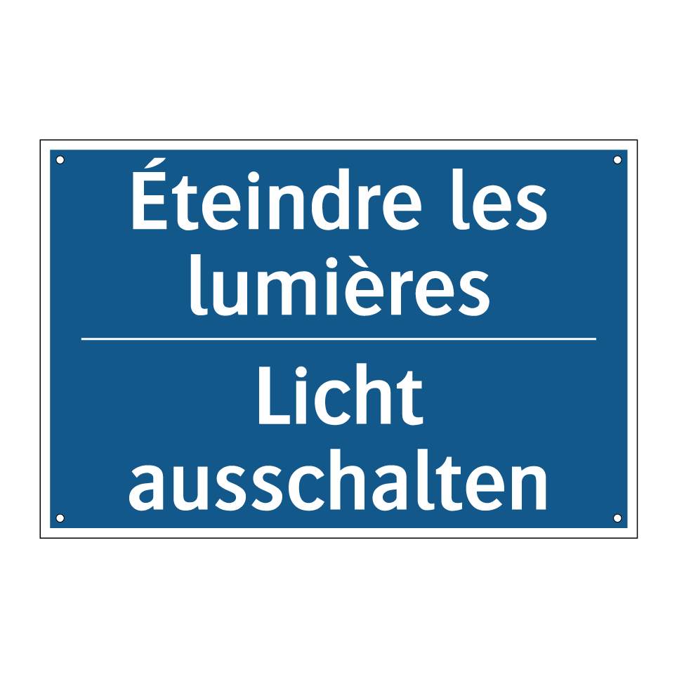 Licht ausschalten - Éteindre la lumière