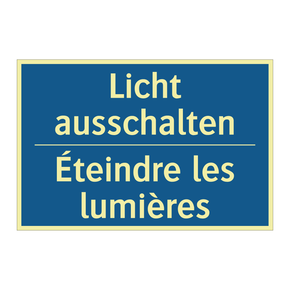 Licht ausschalten - Éteindre les lumières