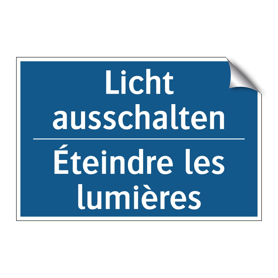 Licht ausschalten - Éteindre les lumières