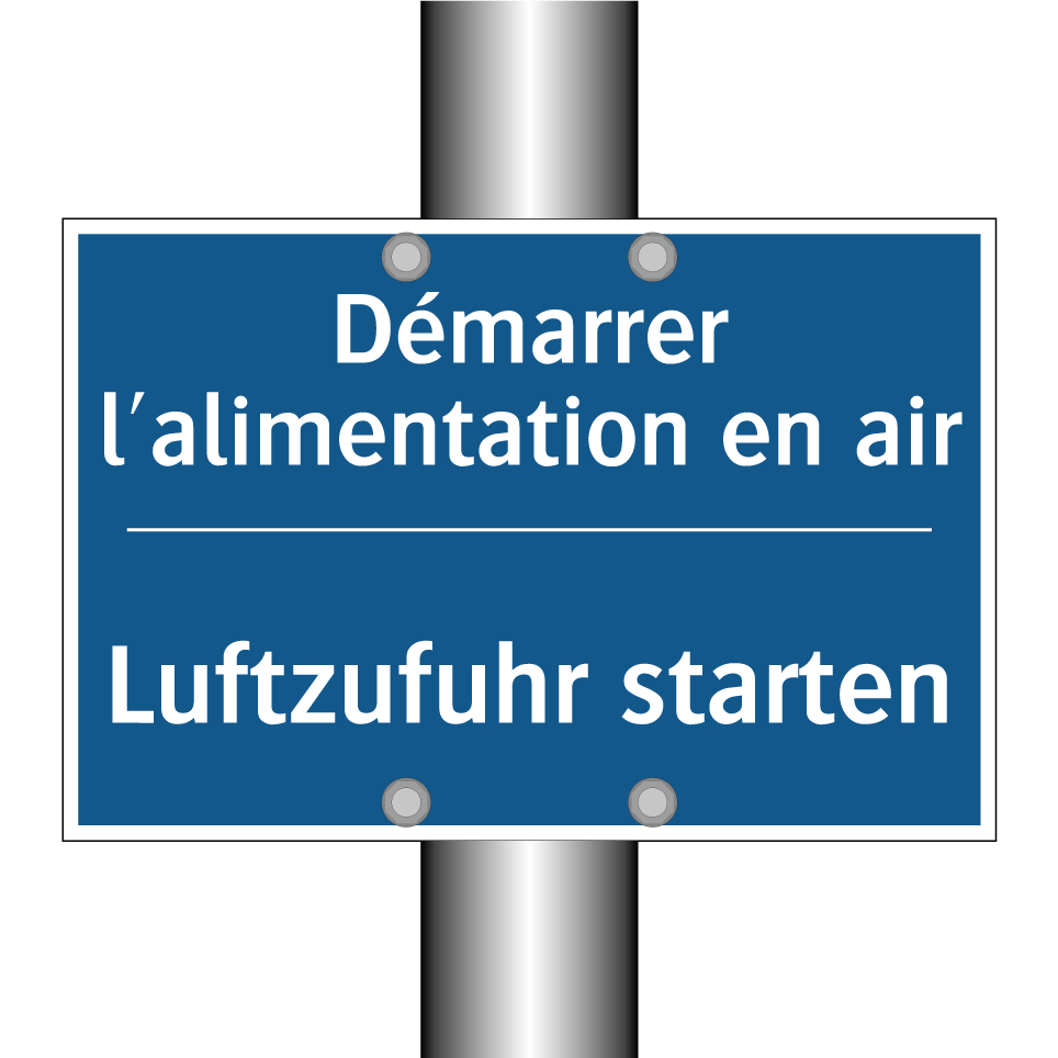 Luftzufuhr starten - Démarrer l'alimentation en air