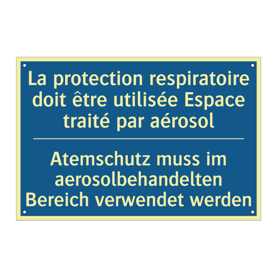 Atemschutz muss im aerosolbehandelten  /.../ - La protection respiratoire doit  /.../