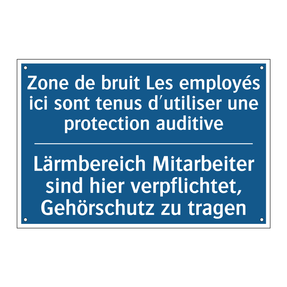 Lärmbereich Mitarbeiter sind hier  /.../ - Zone de bruit Les employés ici  /.../