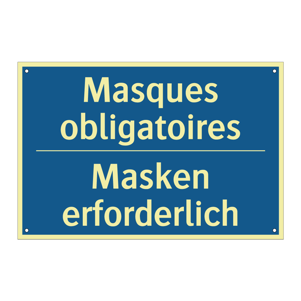 Masken erforderlich - Masques obligatoires
