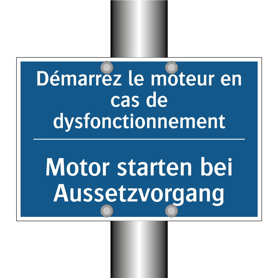 Motor starten bei Aussetzvorgang /.../ - Démarrez le moteur en cas de dysfonctionnement /.../