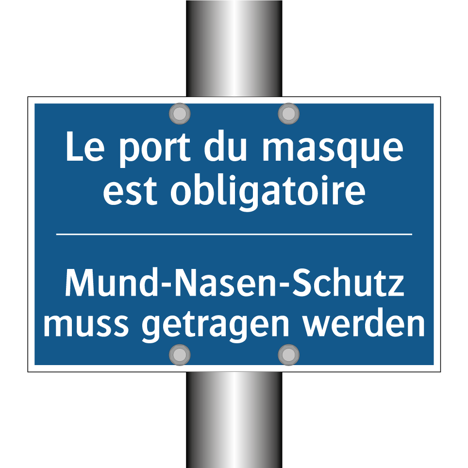 Mund-Nasen-Schutz muss getragen  /.../ - Le port du masque est obligatoire /.../