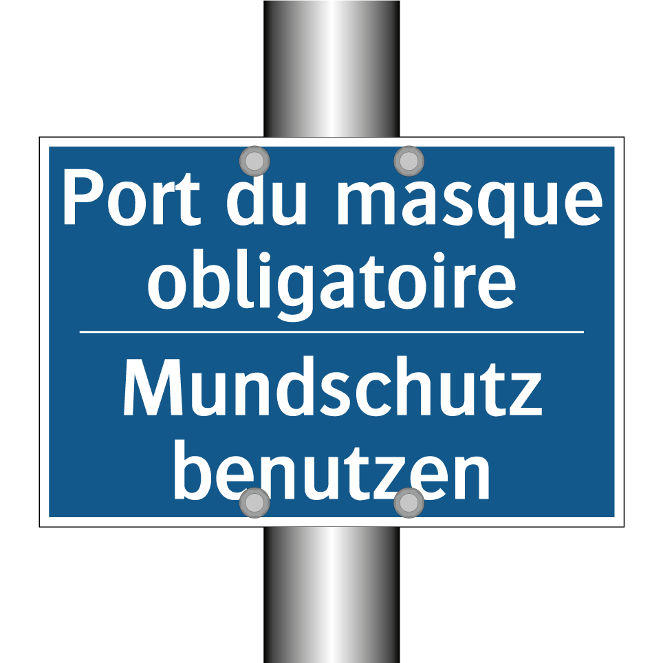 Mundschutz benutzen - Port du masque obligatoire