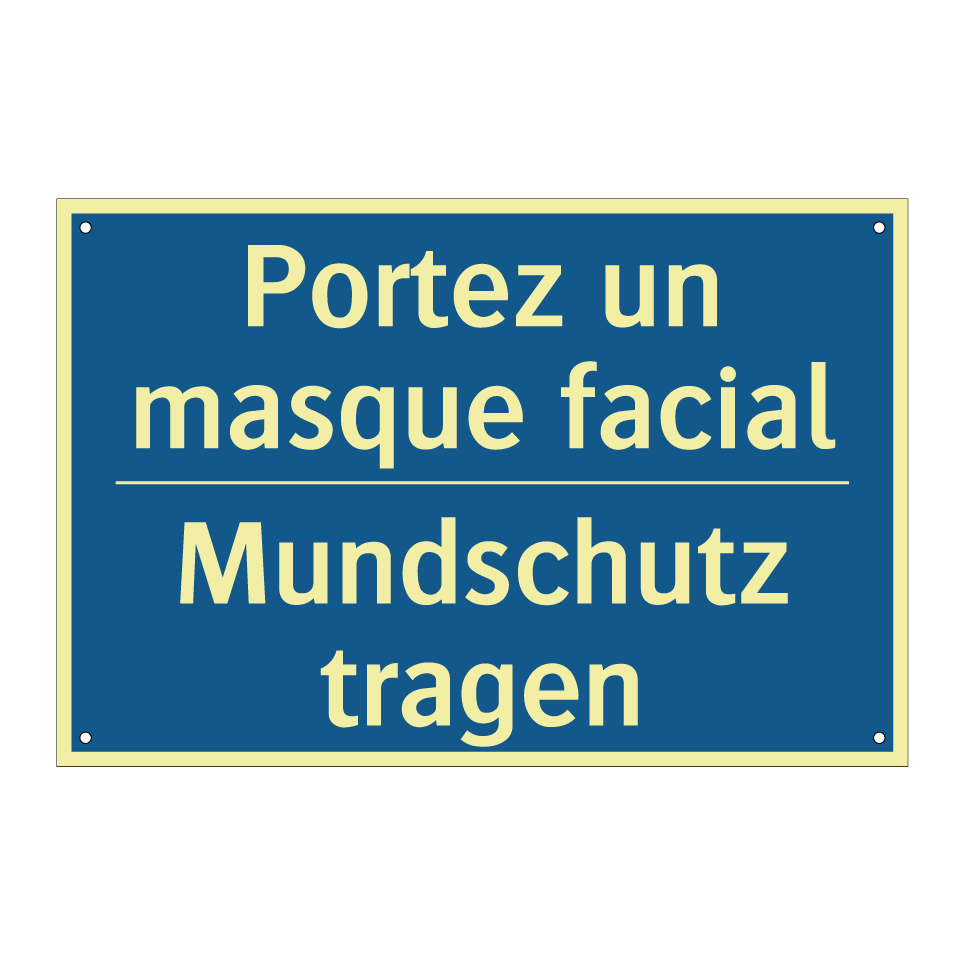 Mundschutz tragen - Portez un masque facial