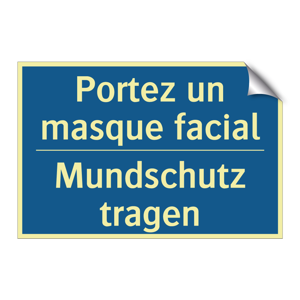 Mundschutz tragen - Portez un masque facial