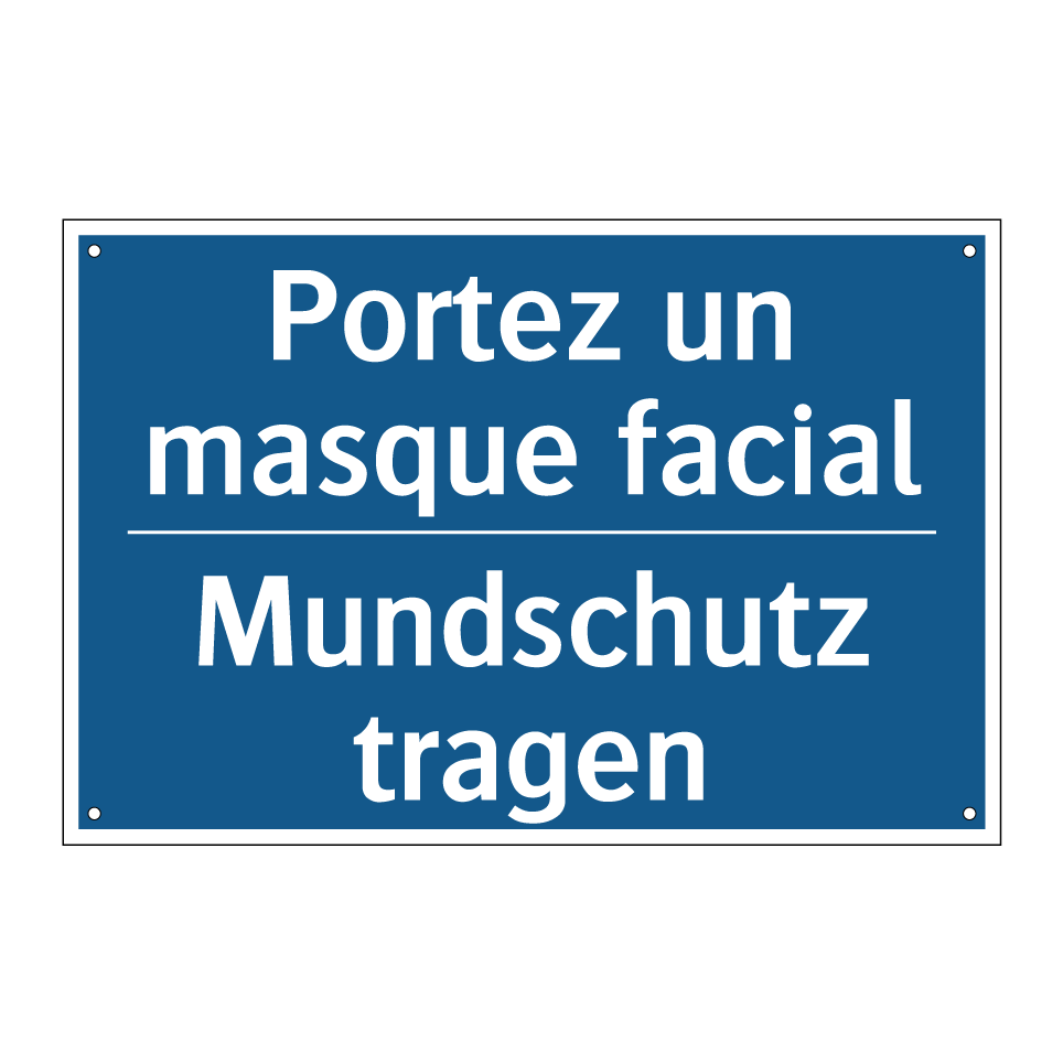 Mundschutz tragen - Portez un masque facial
