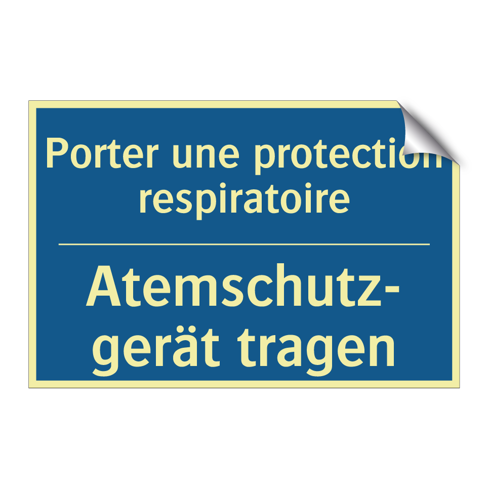 Atemschutz- gerät tragen - Porter une protection respiratoire /.../