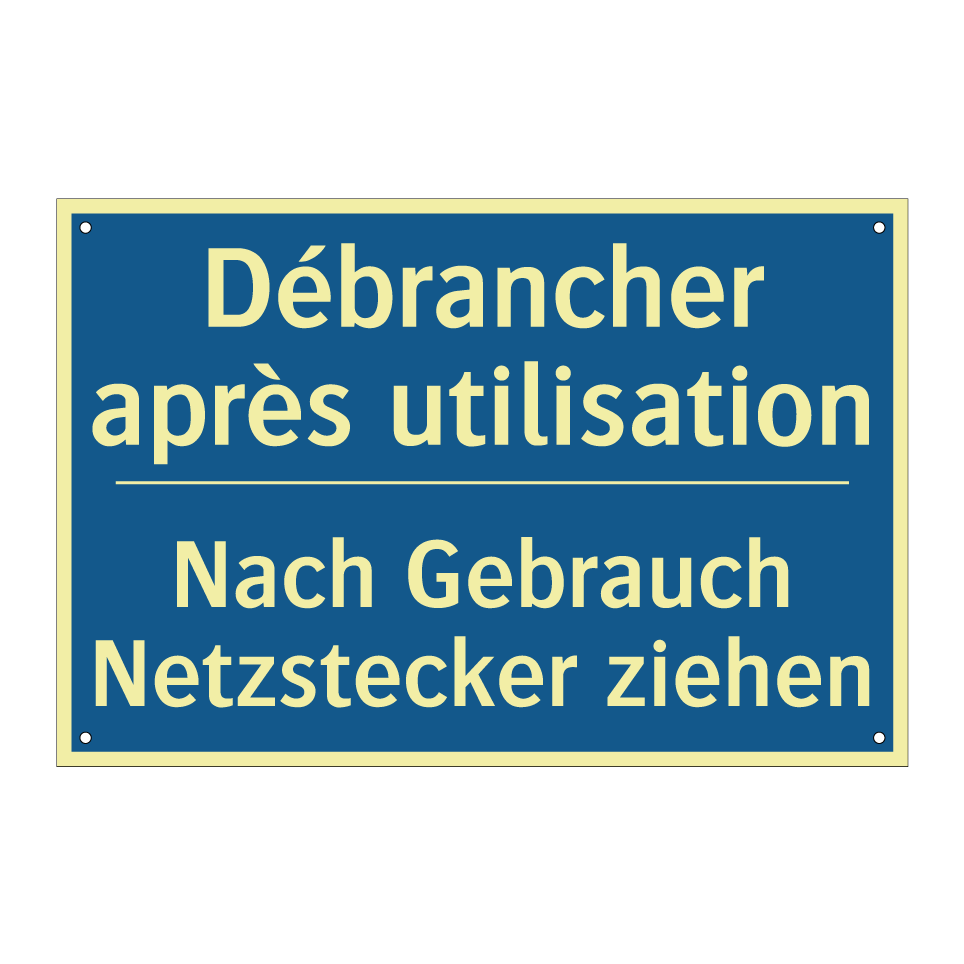 Nach Gebrauch Netzstecker ziehen /.../ - Débrancher après utilisation