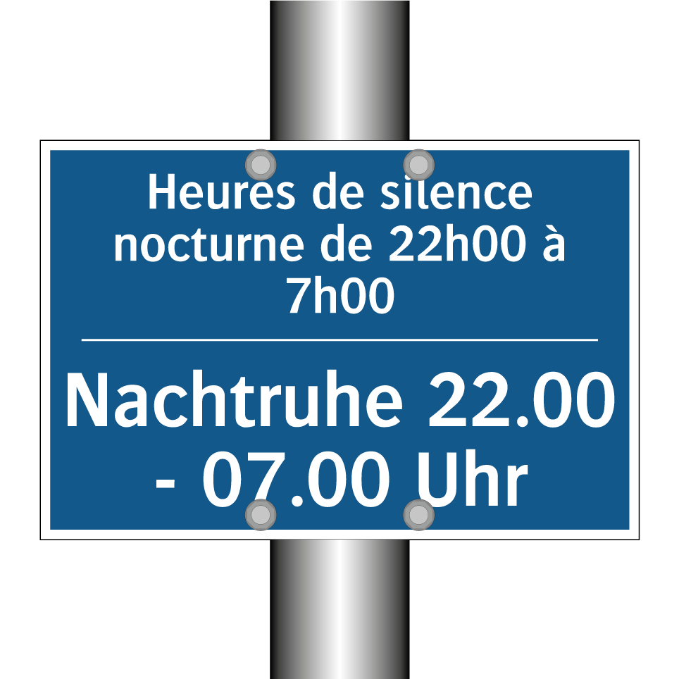 Nachtruhe 22.00 - 07.00 Uhr - Heures de silence nocturne de  /.../