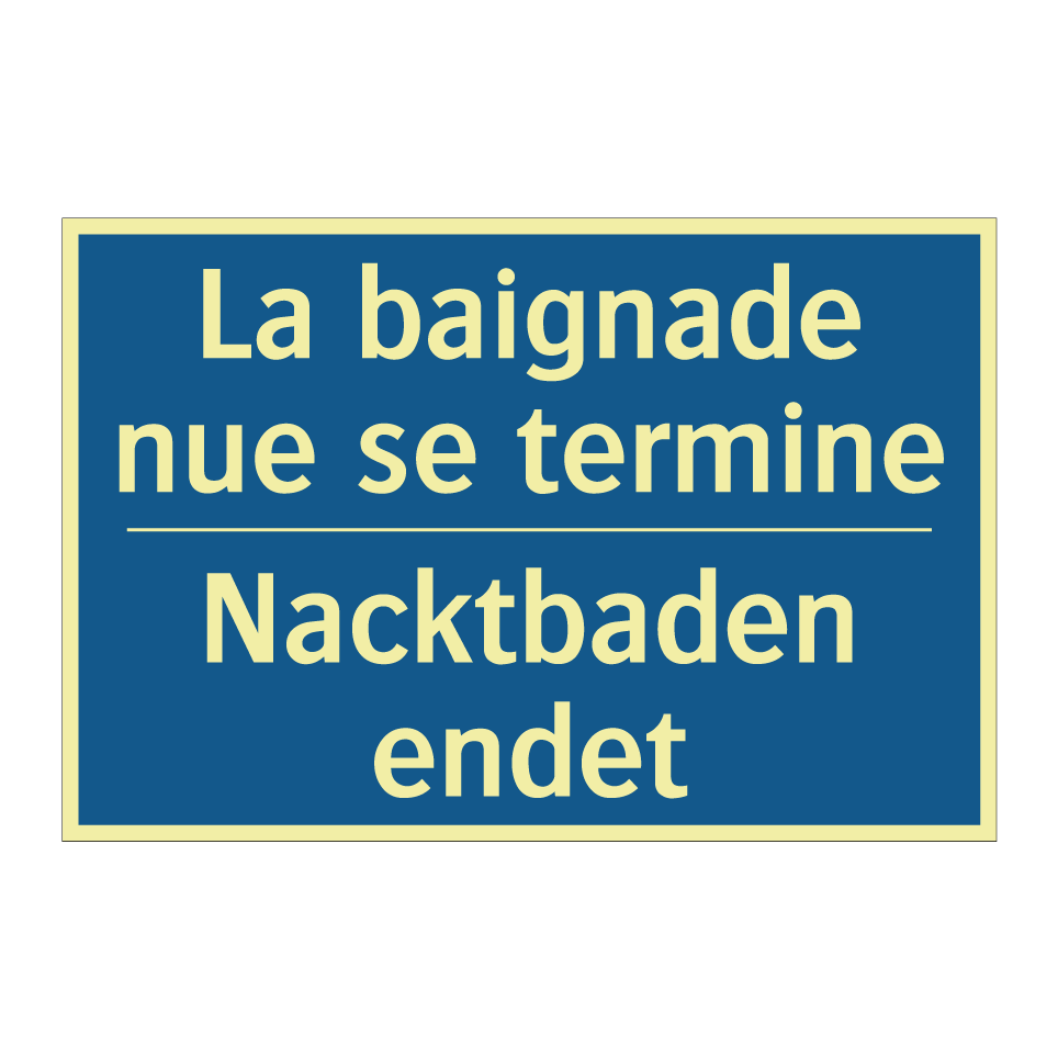 Nacktbaden endet - La baignade nue se termine