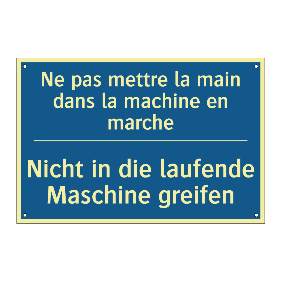 Nicht in die laufende Maschine  /.../ - Ne pas mettre la main dans la  /.../