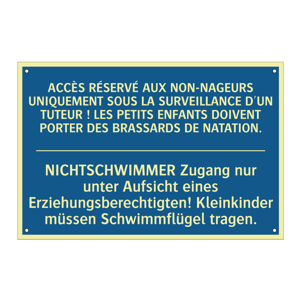 NICHTSCHWIMMER Zugang nur unter  /.../ - ACCÈS RÉSERVÉ AUX NON-NAGEURS  /.../