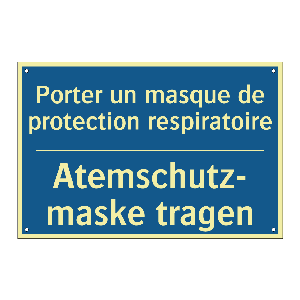 Atemschutz- maske tragen - Porter un masque de protection  /.../