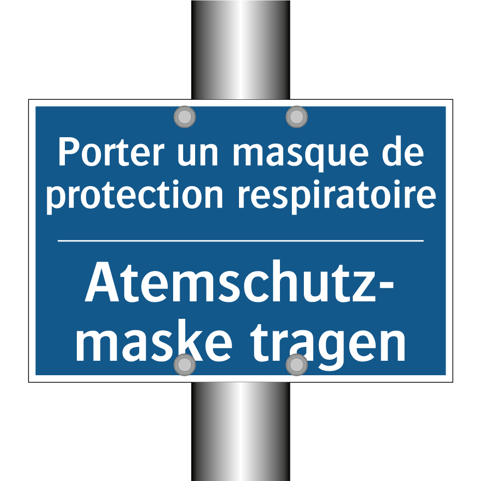 Atemschutz- maske tragen - Porter un masque de protection  /.../