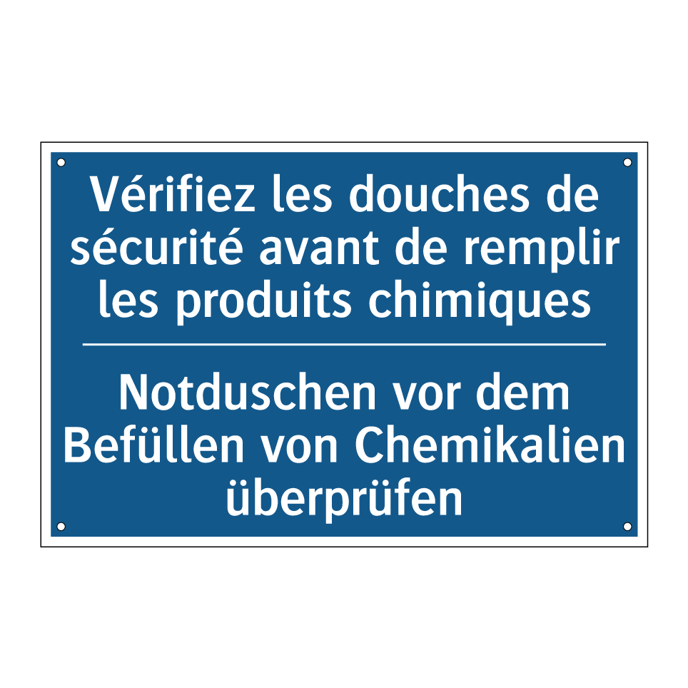 Notduschen vor dem Befüllen von  /.../ - Vérifiez les douches de sécurité  /.../