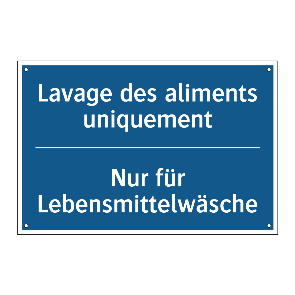 Nur für Lebensmittelwäsche - Lavage des aliments uniquement