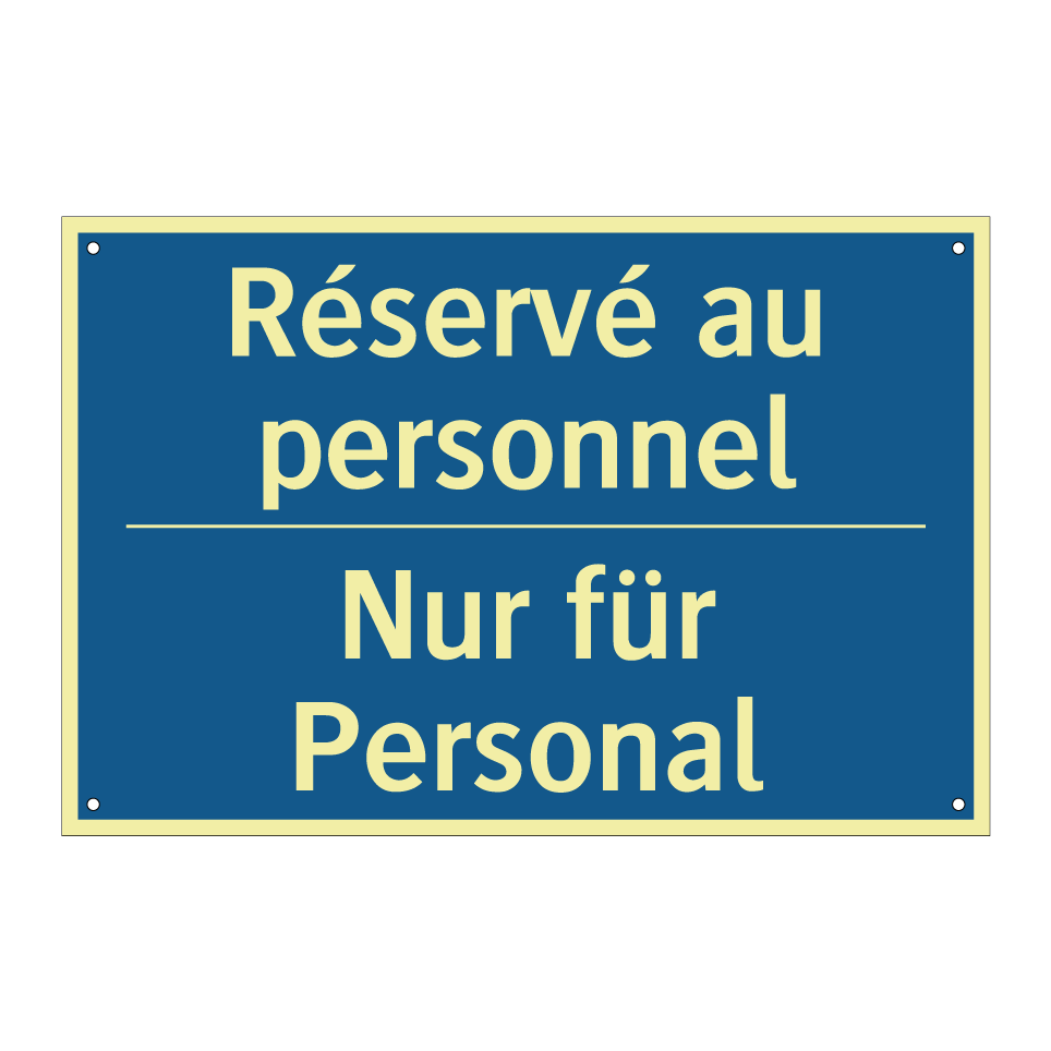 Nur für Personal - Réservé au personnel