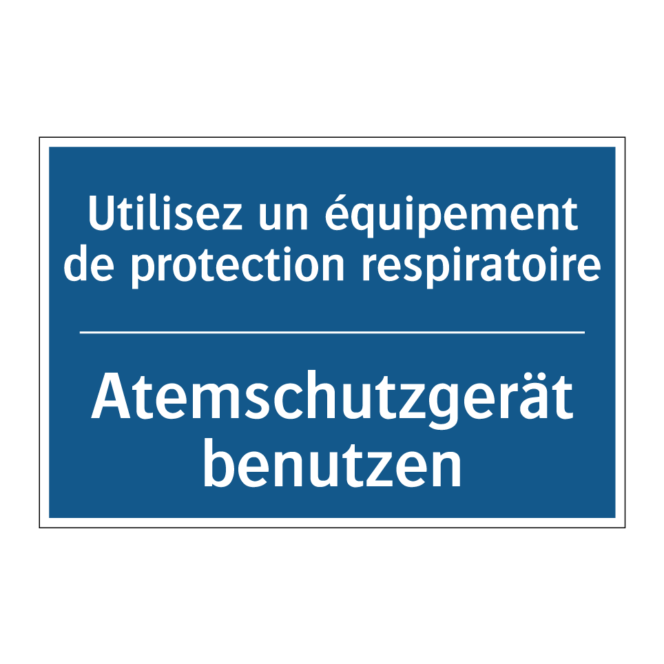 Atemschutzgerät benutzen - Utilisez un équipement de protection  /.../