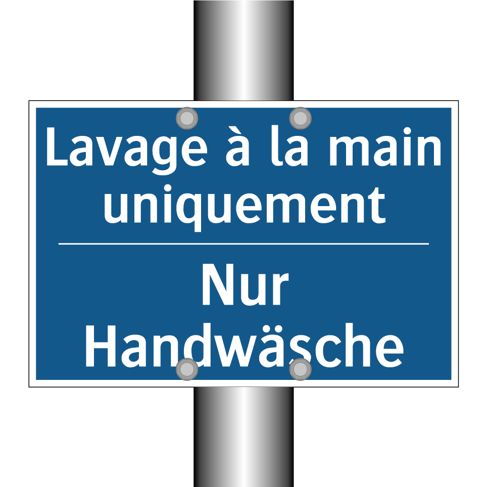 Nur Handwäsche - Lavage à la main uniquement