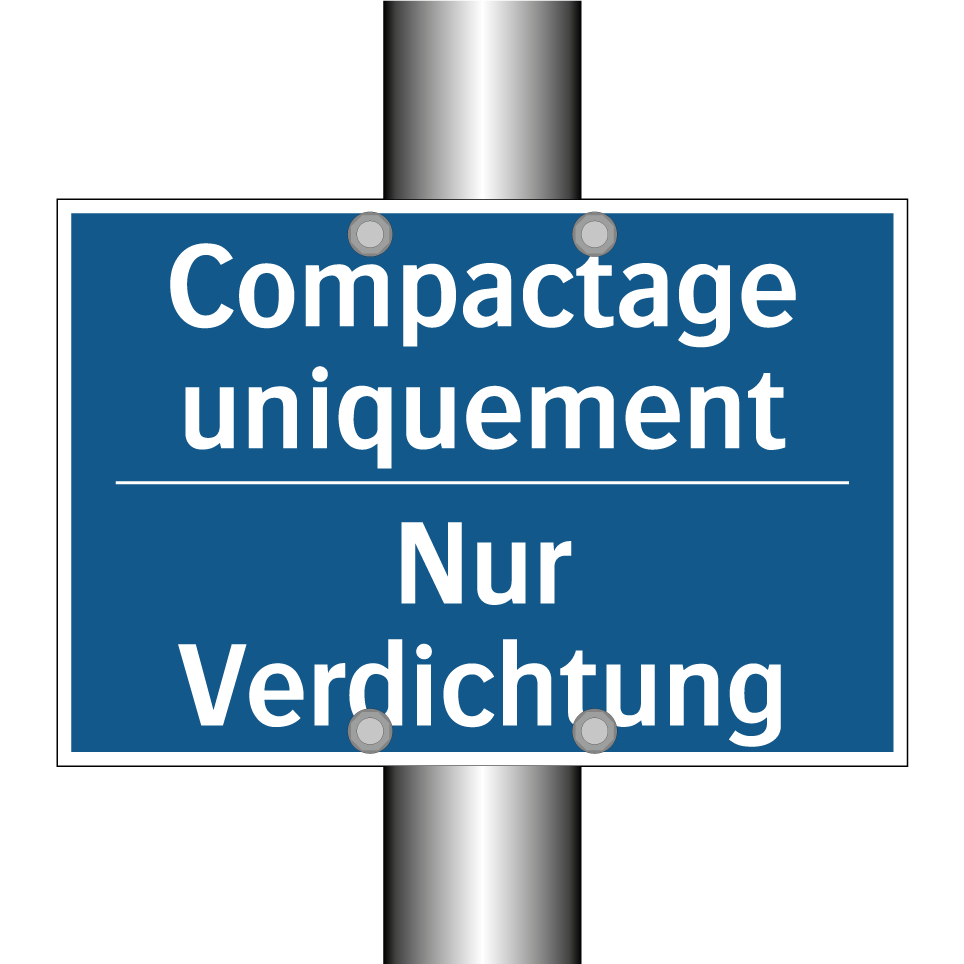 Nur Verdichtung - Compactage uniquement