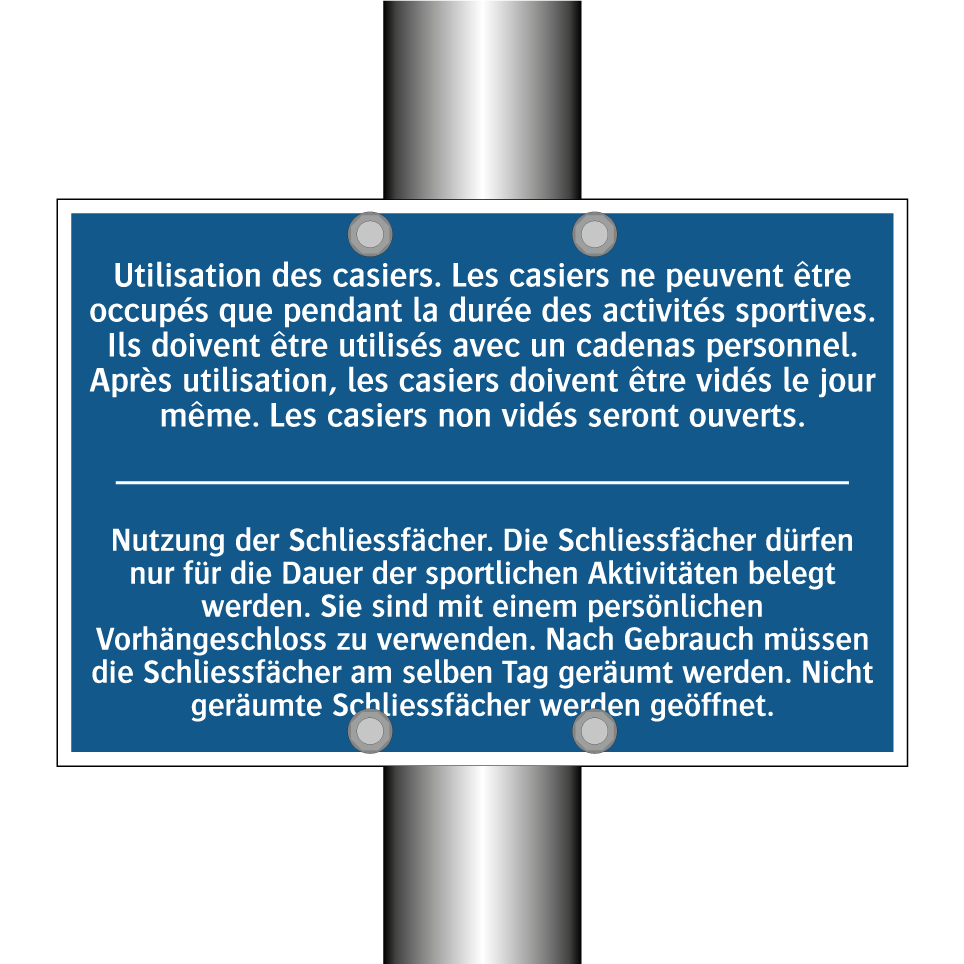 Nutzung der Schliessfächer. Die  /.../ - Utilisation des casiers. Les casiers  /.../