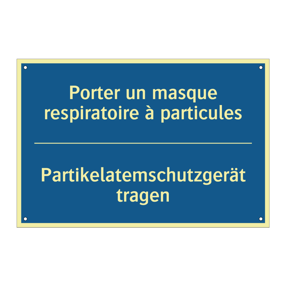 Partikelatemschutzgerät tragen - Porter un masque respiratoire  /.../