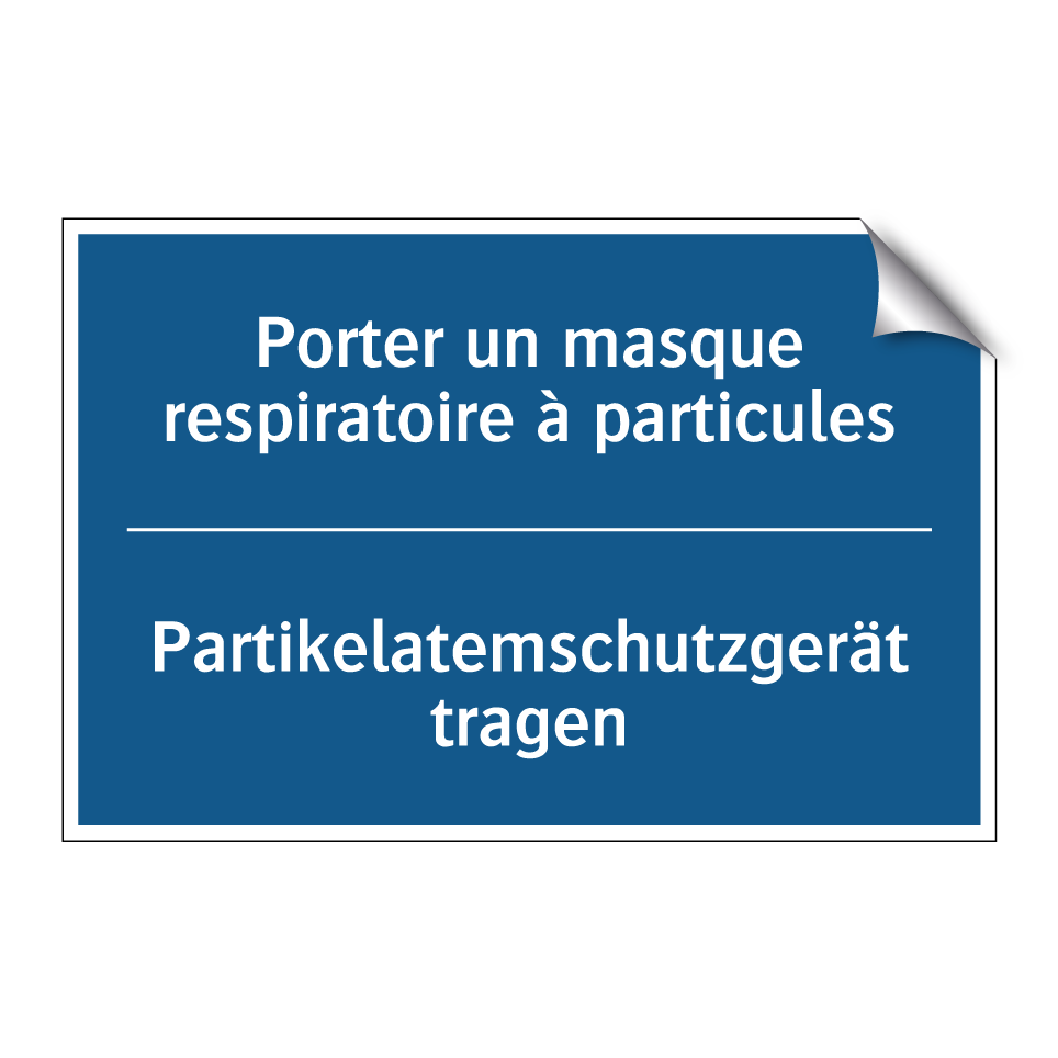 Partikelatemschutzgerät tragen - Porter un masque respiratoire  /.../