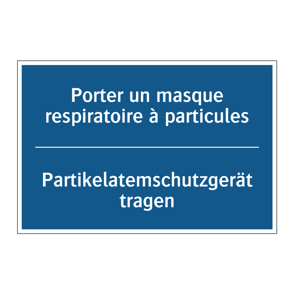 Partikelatemschutzgerät tragen - Porter un masque respiratoire  /.../