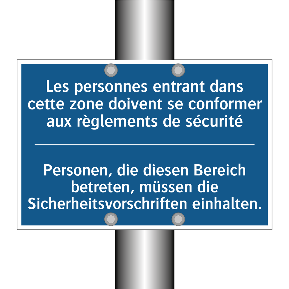Personen, die diesen Bereich betreten,  /.../ - Les personnes entrant dans cette  /.../