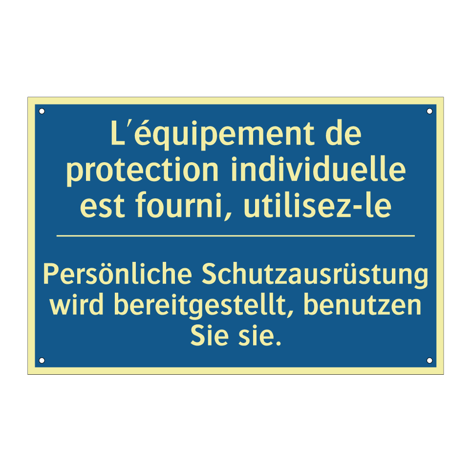 Persönliche Schutzausrüstung wird  /.../ - L'équipement de protection individuelle  /.../